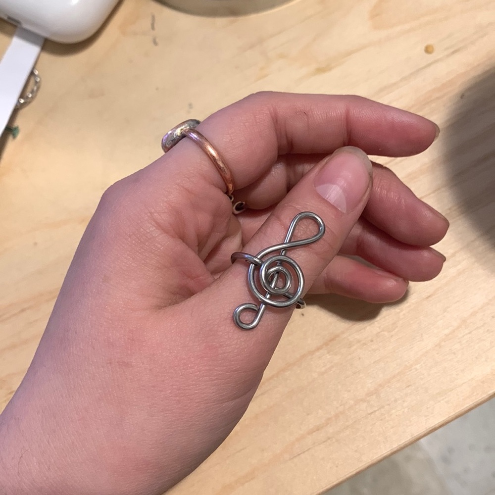 Sterling silver Musical Note ring